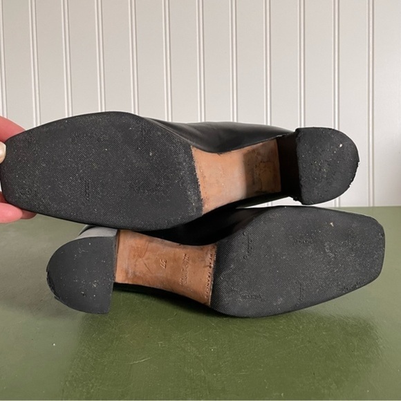 Dear Frances Split Toe Block Heeled Boots in Black Leather - Picture 14 of 16